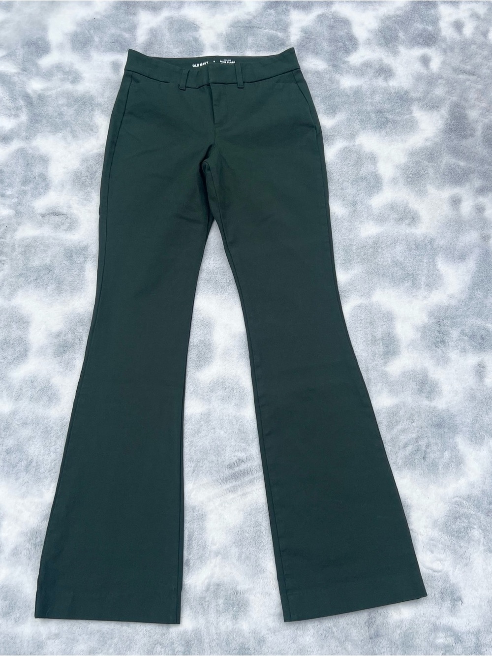 Dark Green Old Navy High-Rise Pixie Flare Pants